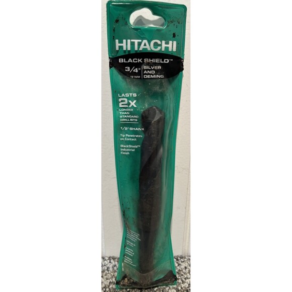 NEW HITACHI BLACK SHIELD 3/4” 19.1MM SILVER AND DEMING DRILL BIT 728038 - Picture 1 of 5